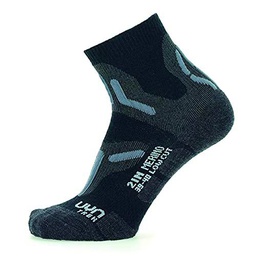 UYN Trekking 2IN Merino Low Cut Socks, Negro/Gris, 36 para Mujer