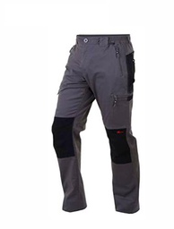 NEWWOOD Pantalón Trekking Algodón-Elastán Hombre, Gris