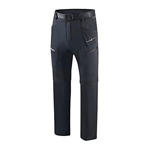 Black Crevice Pantalones de Trekking con Cremallera para Hombre Senderismo