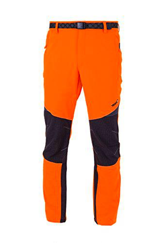 Izas Coruna Pantalón de montaña, Hombre, Naranja/Negro, XL