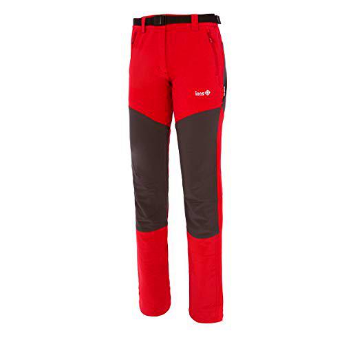 Izas Dorota Pantalones Trekking, Mujer, Rojo Mineral/Gris Oscuro, M