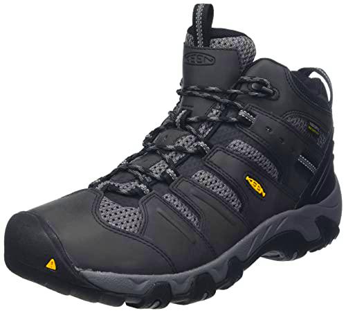 KEEN Koven Mid WP-M, Botas para Senderismo Hombre, Black/Steel Grey, 42.5 EU